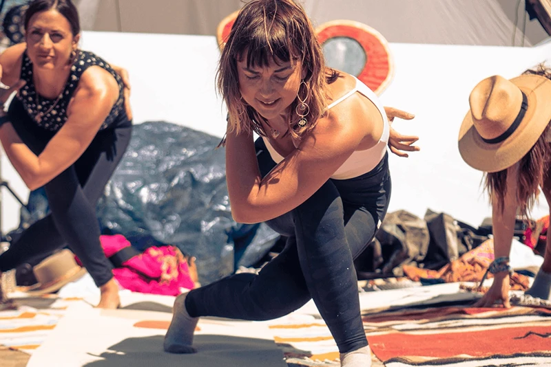 Image of people doing yoga Image of people doing yoga